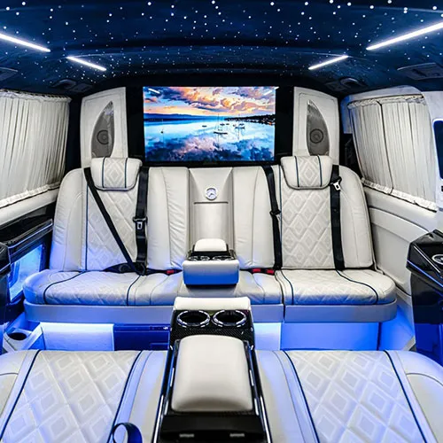 Luxury transfer vehicle interior design